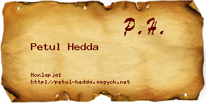 Petul Hedda névjegykártya